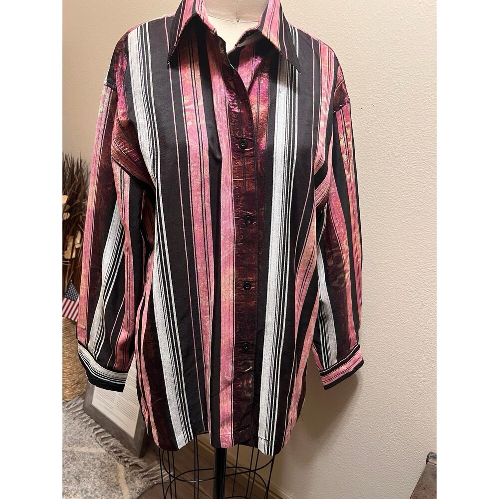 Syllables System Men's Button Up Long Sleeve Shirt Med